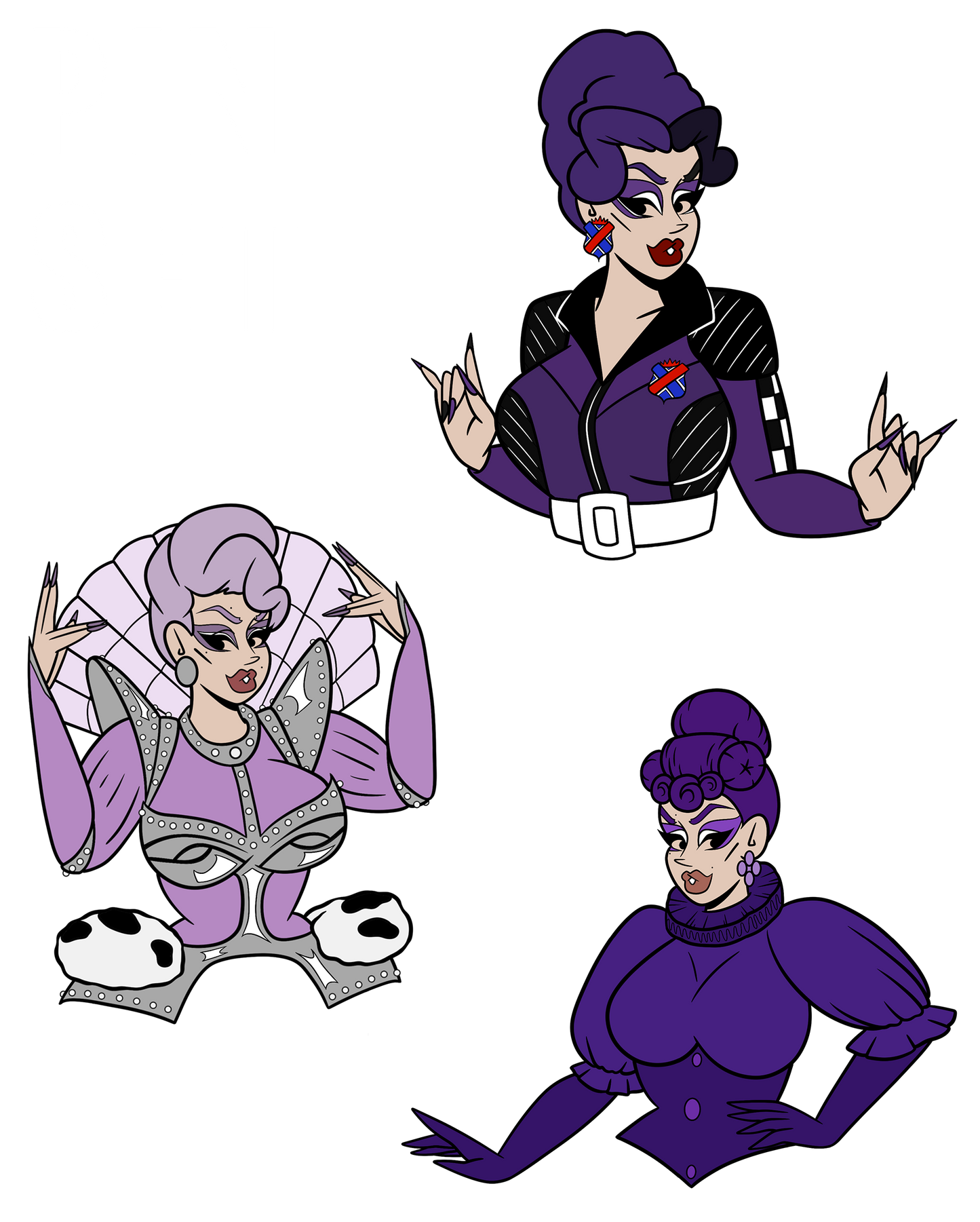 3 x Enamel Pin Set